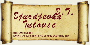 Đurđevka Tulović vizit kartica